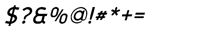 Formgraphia Medium Italic Font OTHER CHARS