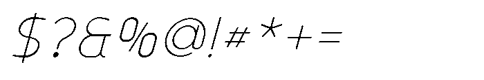 Formgraphia Thin Italic Font OTHER CHARS