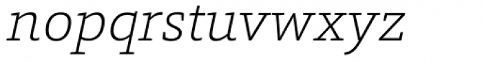 Foro ExtraLight Italic Font LOWERCASE