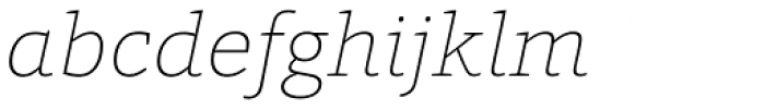 Foro Thin Italic Font LOWERCASE