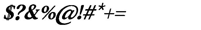 Fortecs Oblique Font OTHER CHARS