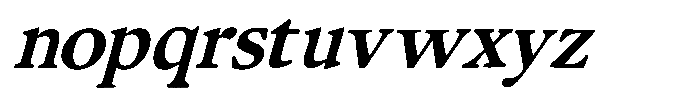 Fortecs Oblique Font LOWERCASE
