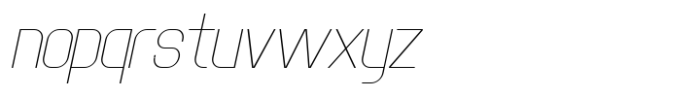 Forten Display Thin Italic Font LOWERCASE