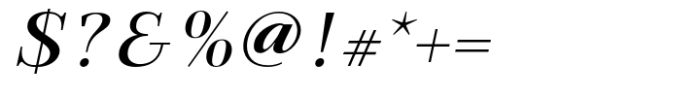 Fortezza Light Italic Font OTHER CHARS
