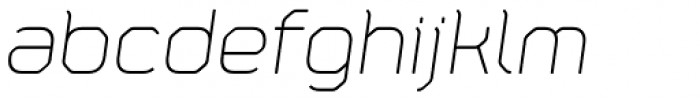 Fortima Thin Italic Font LOWERCASE