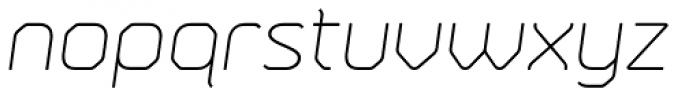 Fortima Thin Italic Font LOWERCASE