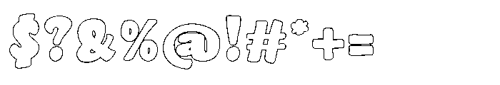 Fortuna Absolute Outline Font OTHER CHARS