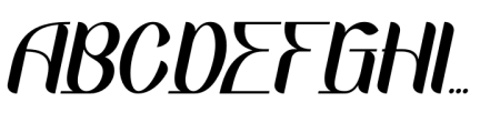 Fortunish Italic Font UPPERCASE