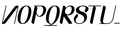 Fortunish Italic Font UPPERCASE