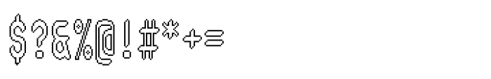 Fotybit Mono Outline Font OTHER CHARS