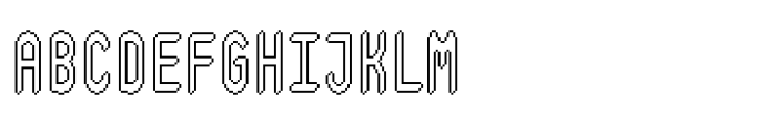 Fotybit Mono Outline Font UPPERCASE