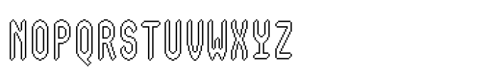 Fotybit Mono Outline Font UPPERCASE