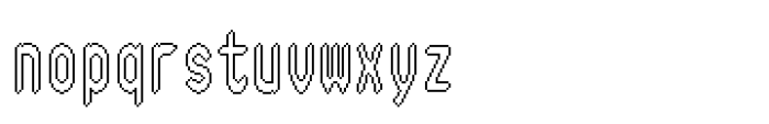 Fotybit Mono Outline Font LOWERCASE