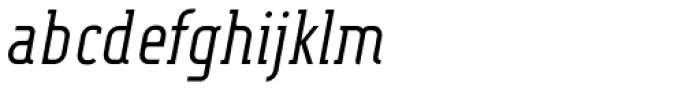 Fou Serif CN Light Italic Font LOWERCASE