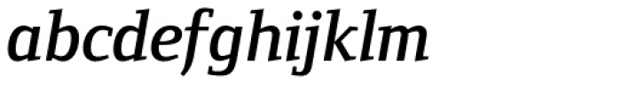 Foundry Form Serif Demi Italic Font LOWERCASE