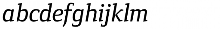 Foundry Form Serif Medium Italic Font LOWERCASE