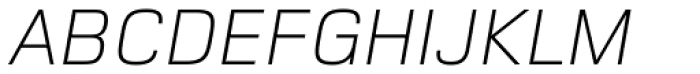 Foundry Monoline Light Italic Font UPPERCASE