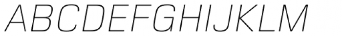 Foundry Monoline UltraLight Italic Font UPPERCASE