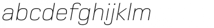 Foundry Monoline UltraLight Italic Font LOWERCASE