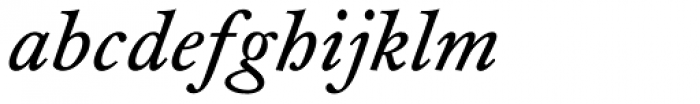Foundry Wilson Italic Font LOWERCASE