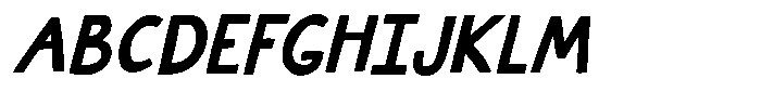 Four Minutes Ago Italic Font UPPERCASE
