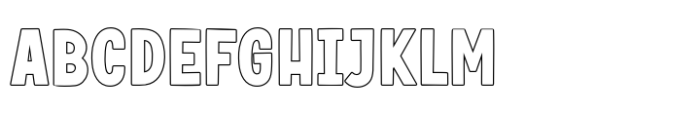 Fox Bighug Outline Font UPPERCASE