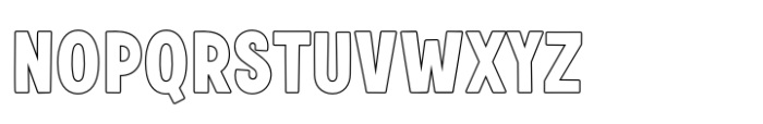 Fox Bighug Outline Font UPPERCASE