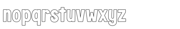 Fox Bighug Outline Font LOWERCASE