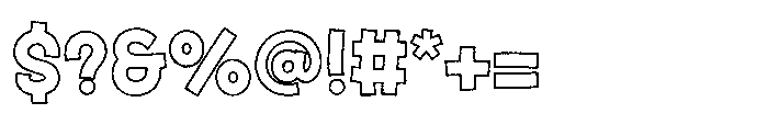 Fox Birdie Outline Outline Font OTHER CHARS