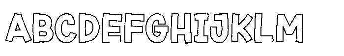 Fox Birdie Outline Outline Font UPPERCASE