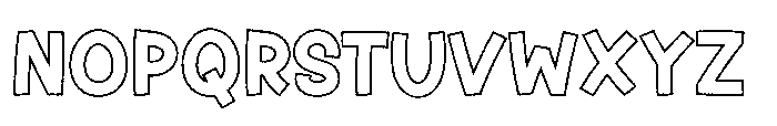 Fox Birdie Outline Outline Font UPPERCASE