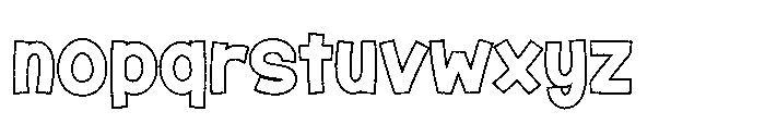 Fox Birdie Outline Outline Font LOWERCASE