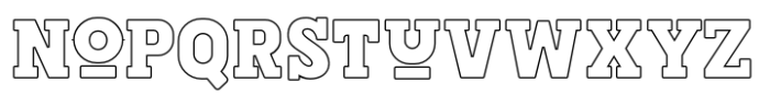 Fox Boating Strokes Outline Font LOWERCASE