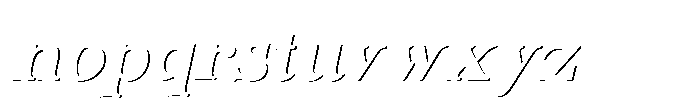 Fox Bravion Shadow Slant Shadow Slant Font LOWERCASE
