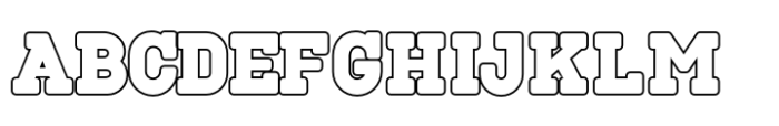 Fox Brick Outline Outline Font UPPERCASE