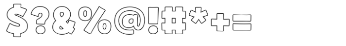 Fox Chibi Outline Font OTHER CHARS