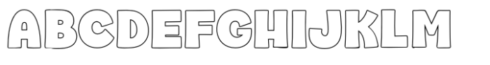 Fox Chibi Outline Font UPPERCASE