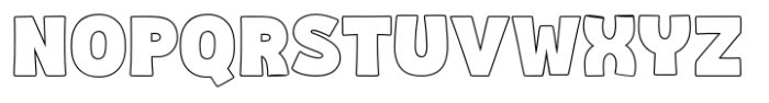 Fox Chibi Outline Font UPPERCASE