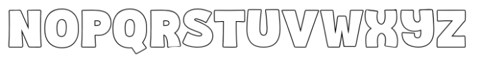 Fox Chibi Outline Font LOWERCASE