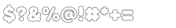 Fox Chunky Outline Font OTHER CHARS
