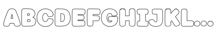 Fox Chunky Outline Font UPPERCASE