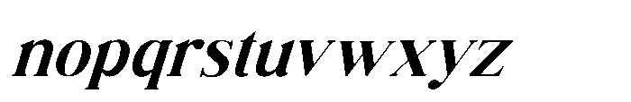 Fox Deliora Slant Slant Font LOWERCASE