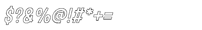 Fox Elliot Slant Outline Slant Outline Font OTHER CHARS
