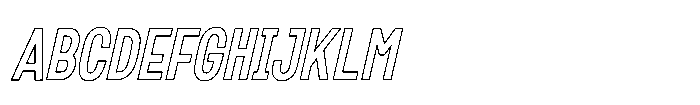 Fox Elliot Slant Outline Slant Outline Font UPPERCASE