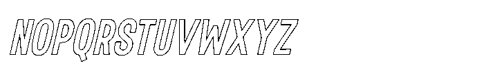 Fox Elliot Slant Outline Slant Outline Font UPPERCASE