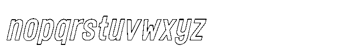 Fox Elliot Slant Outline Slant Outline Font LOWERCASE