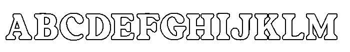 Fox Galloria Outline Outline Font UPPERCASE