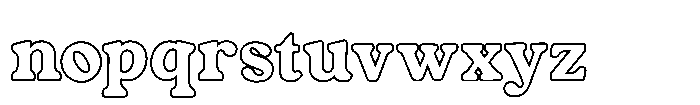 Fox Galloria Outline Outline Font LOWERCASE