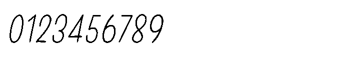 Fox Genius Thin Slant Thin Slant Font OTHER CHARS