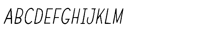 Fox Genius Thin Slant Thin Slant Font UPPERCASE